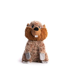 fabdog - Fluffy Beaver Plush Dog Toy: Small