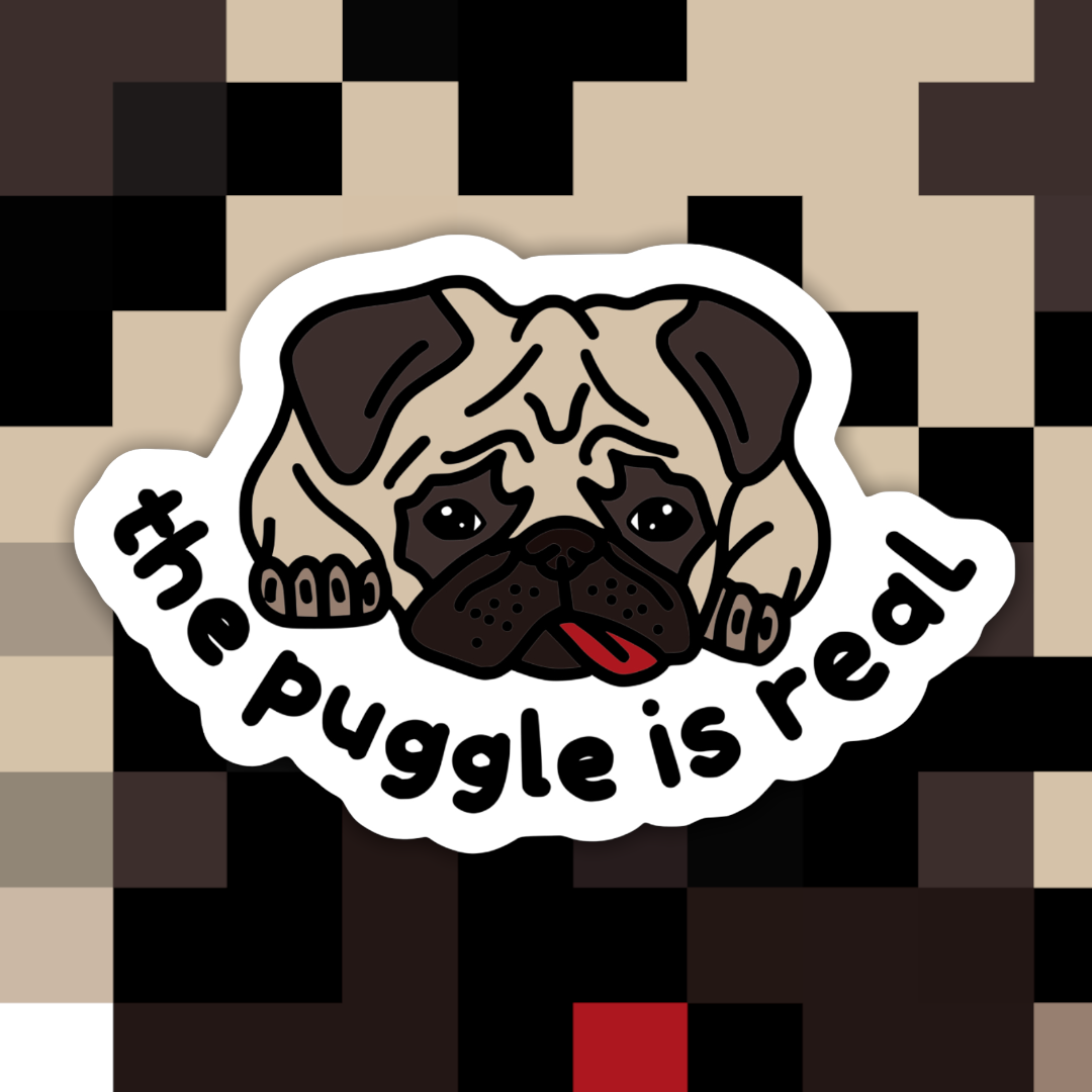 The Puggle is Real Dog Sticker