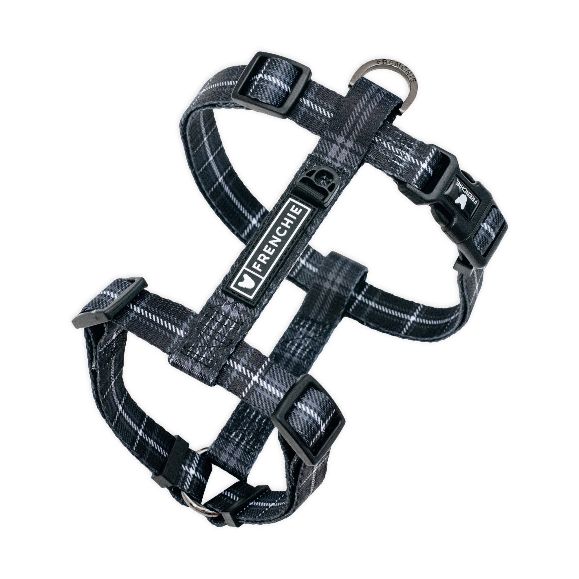 Frenchie - Frenchie Strap Harness - Black Plaid: OS