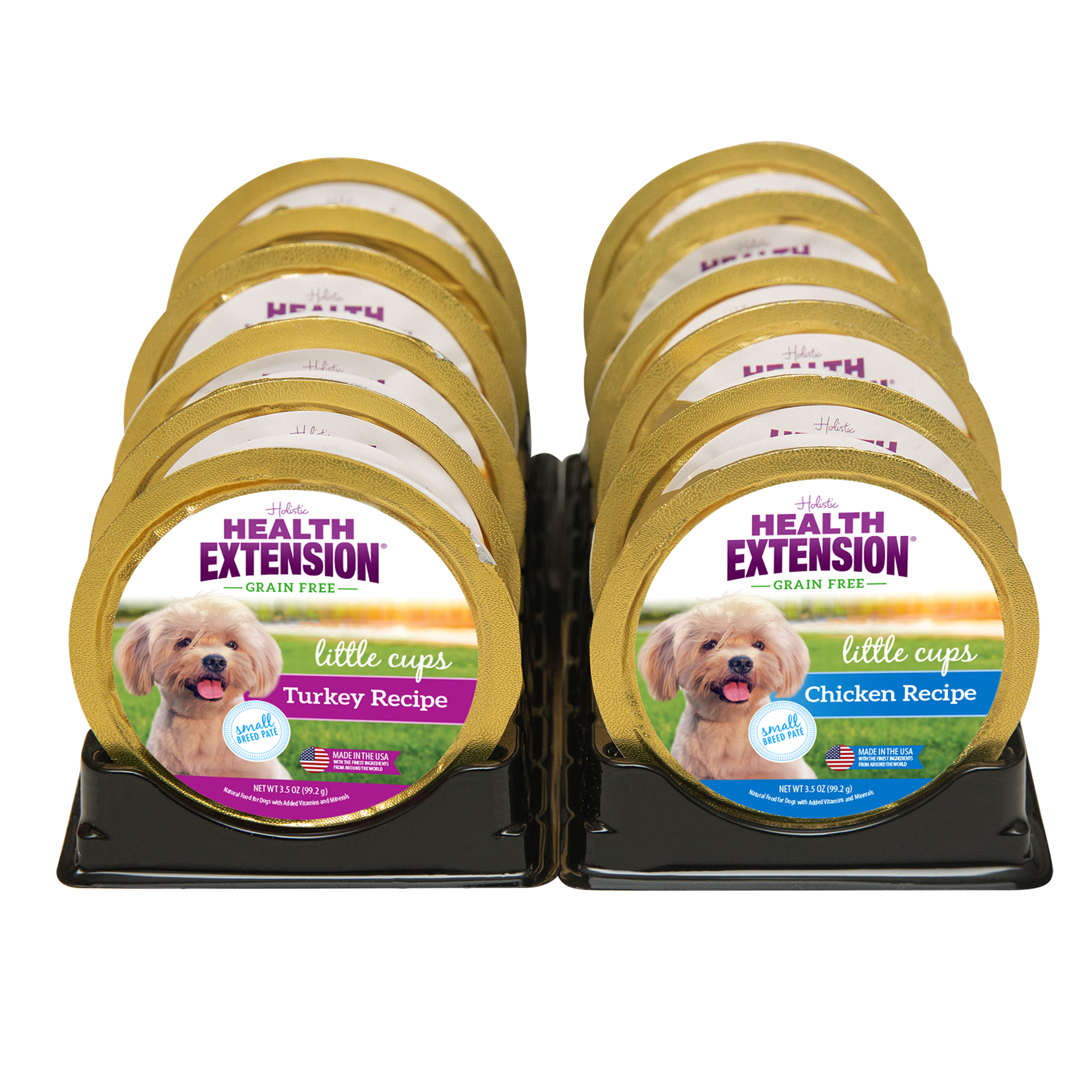 Health Extension Pet Care - Little Cups Chicken for Small Breeds Variety Pack: Chicken & Turkey Variety Pack - Small Breed 3.5oz