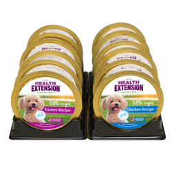 Health Extension Pet Care - Little Cups Chicken for Small Breeds Variety Pack: Chicken & Turkey Variety Pack - Small Breed 3.5oz