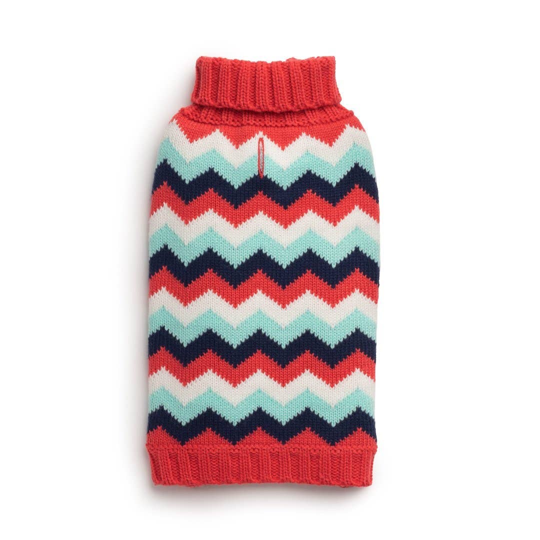 fabdog - Melon Chevron Dog Sweater: 18