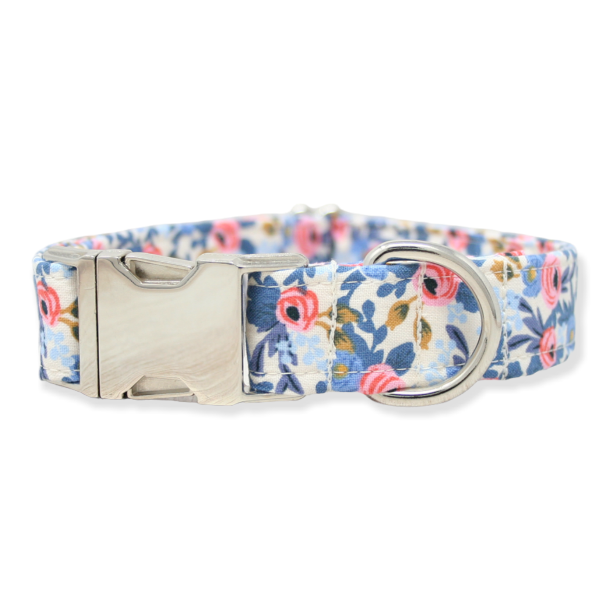 The Oxford Dog - Floral Dog Collar, Girl Dog Collar, Rosa Periwinkle, Oxford