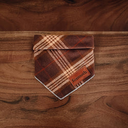 Foxmoth Cocoa Flannel Bandana - medium