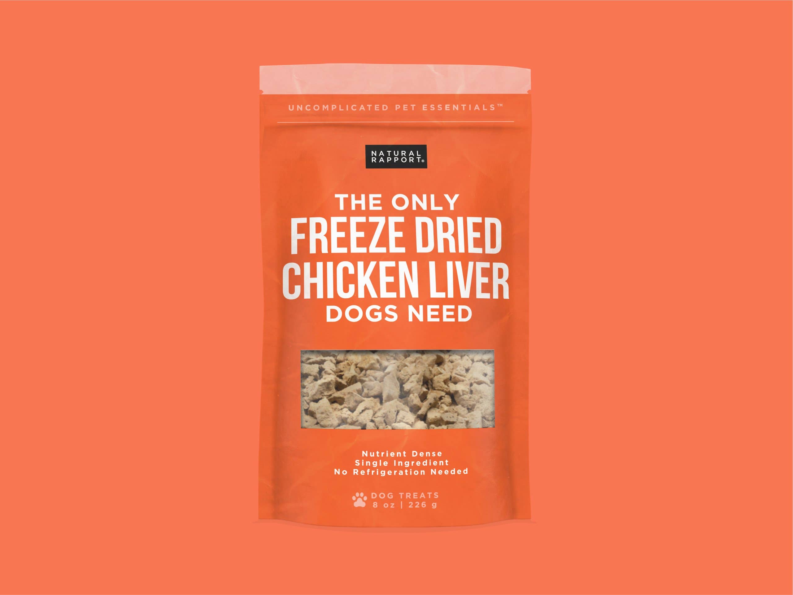 Natural Rapport - The Only Freeze Dried Chicken Liver Dogs Need: 8 oz bag