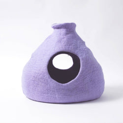 Dharma Dog Karma Cat - Purr - a - Boo Wool Pet Cave: Purple