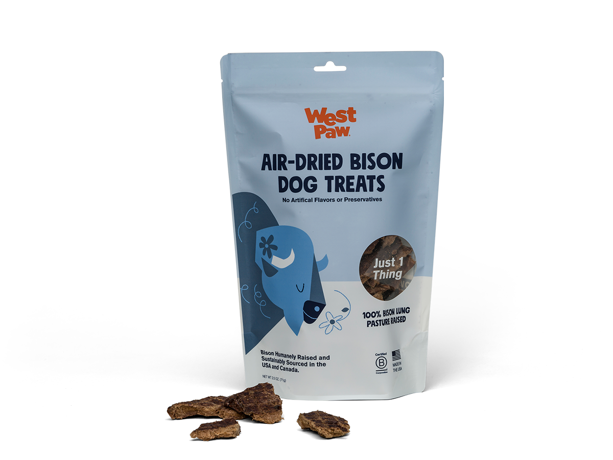 West Paw Air-Dried Bison Lung Single-Ingredient Dog Treats