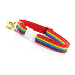 Made By Cleo - "Retro Rainbow" - Rainbow Cat Collar Adult (8-13)