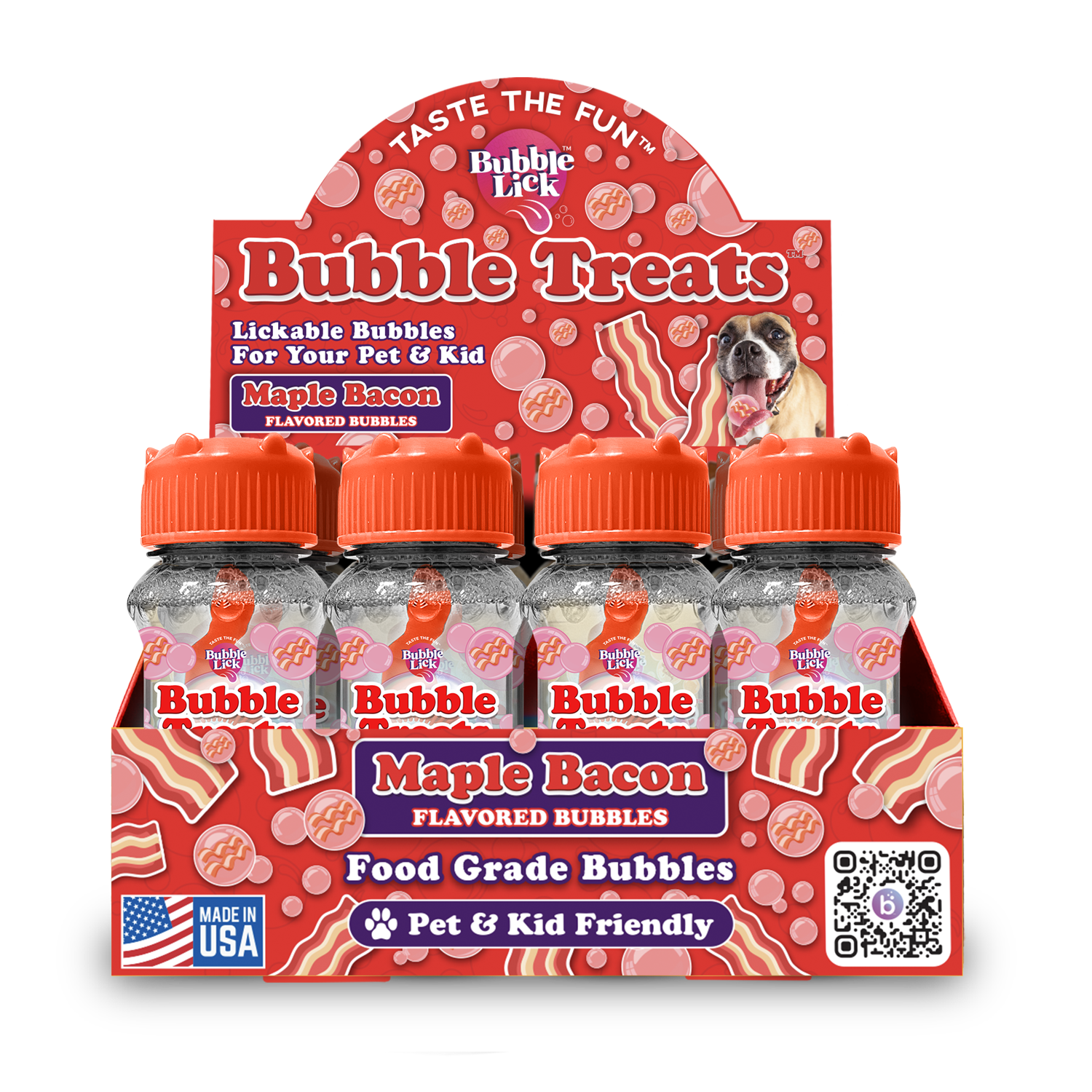 Toysmith - BubbleLick Pets Maple Bacon