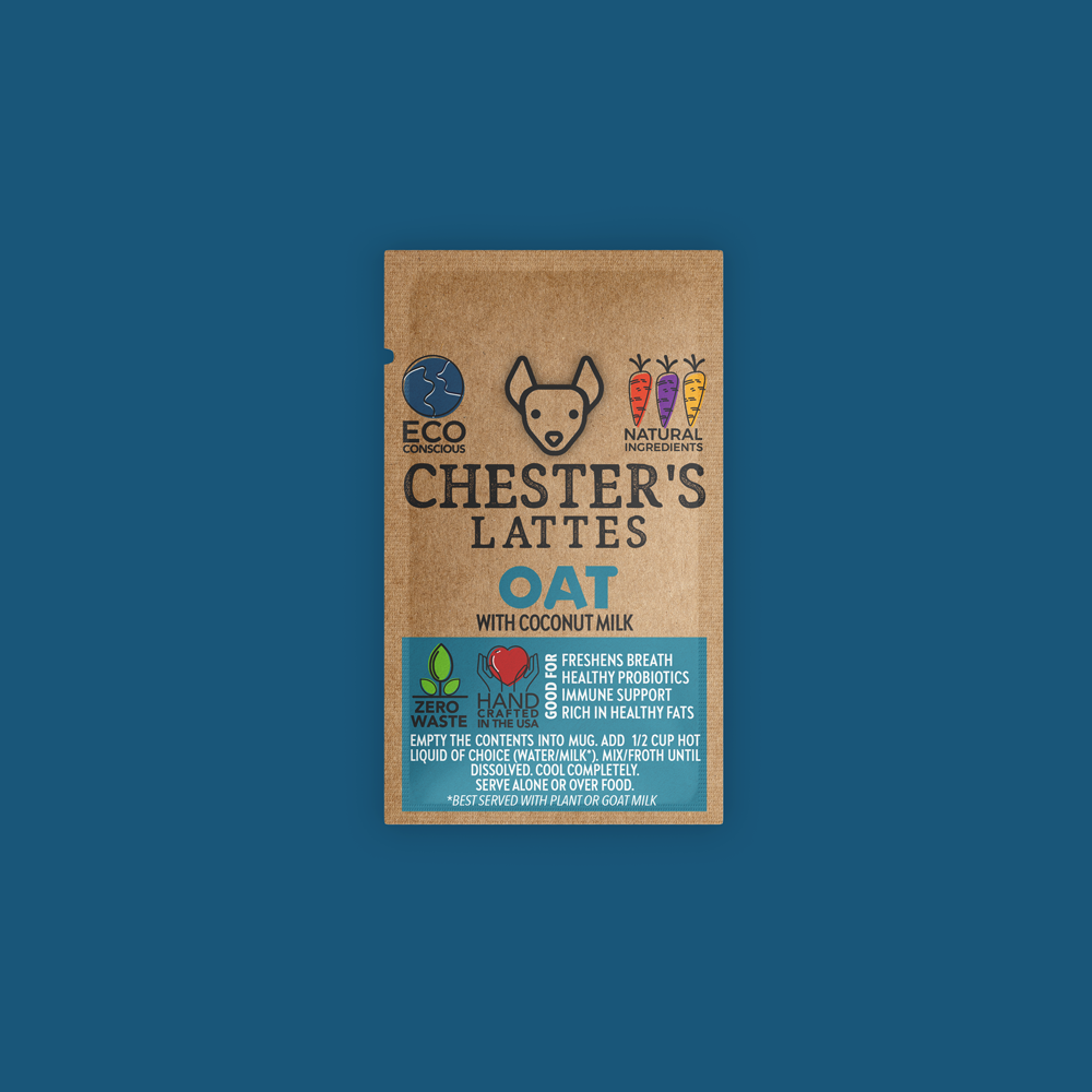 Chester's Dog Treats, LLC - CHESTER'S OAT LATTÉ DOG TREAT FOR HEALTHY OMEGA FATS