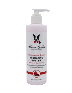 Warren London Dog Products - Hydrating Butter Leave-In Lotion - 3 Scents - 2 Sizes: Pomegranate & Acai / 8oz