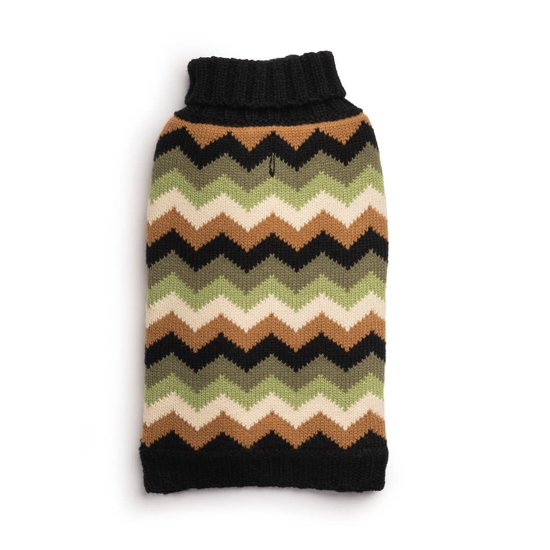 fabdog - Black Chevron Dog Sweater: 16