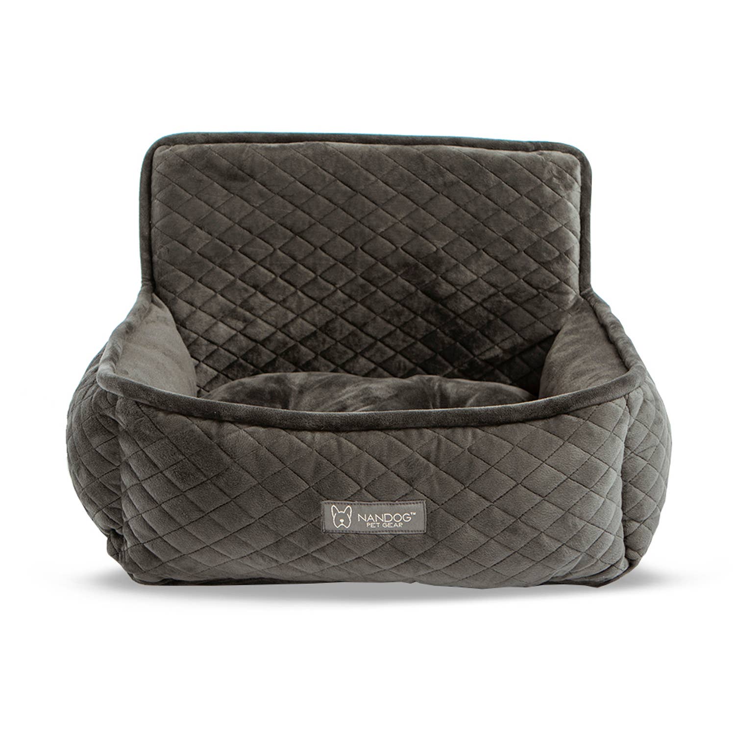 Nandog Pet Gear - Dark Grey Dog Car Seat Bed: Small