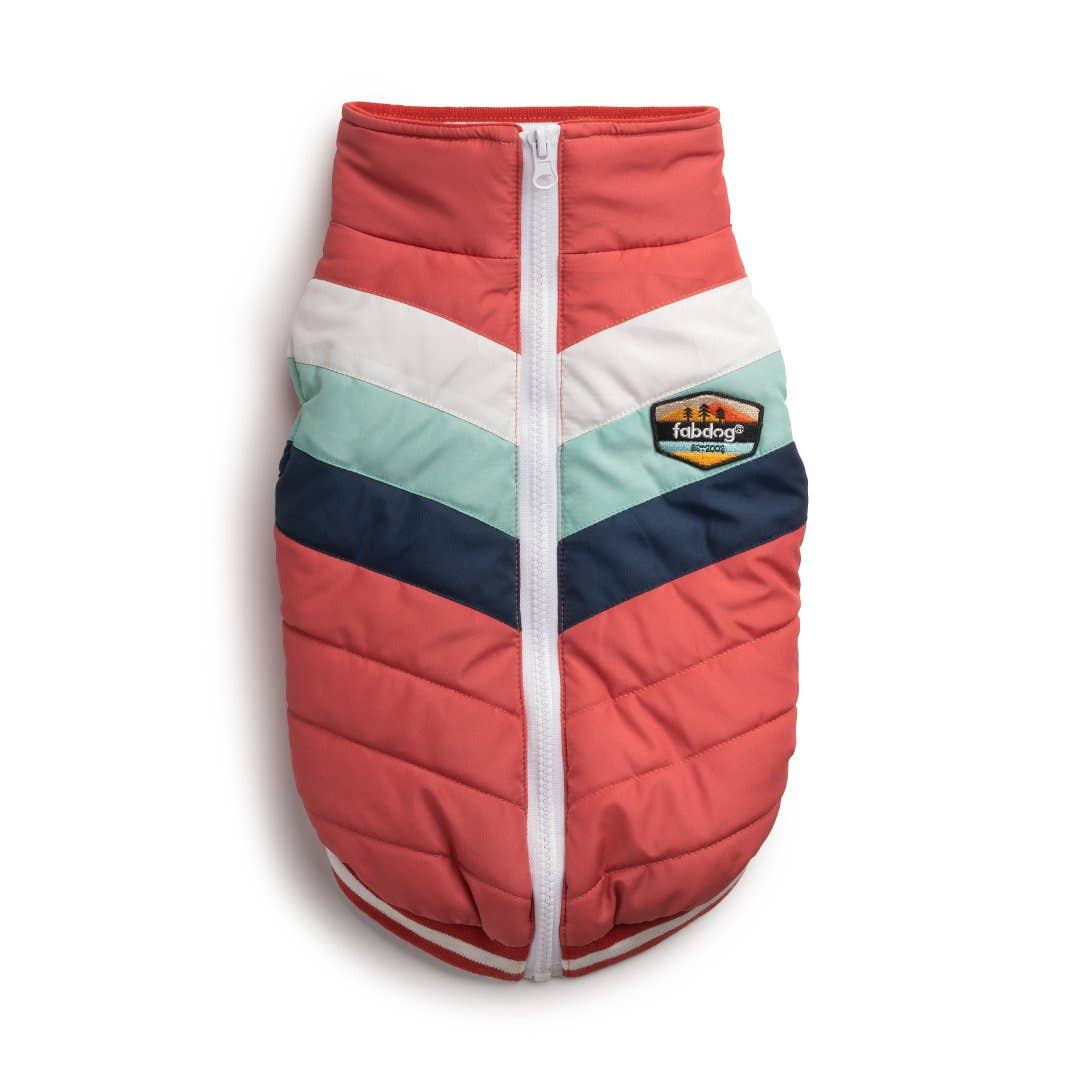 fabdog - Melon Chevron Dog Coat: 18