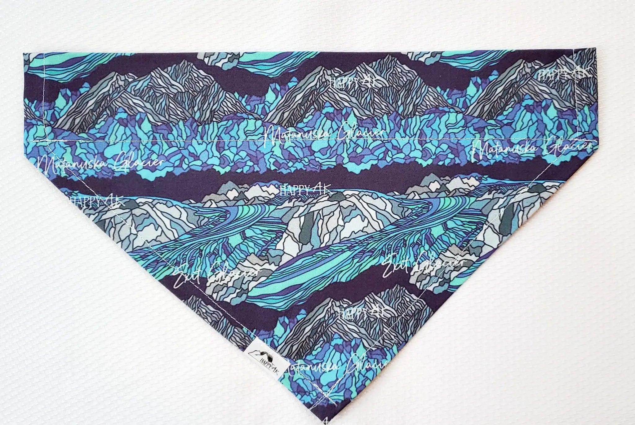 HappyAK - Glaciers Pet Bandana: Small