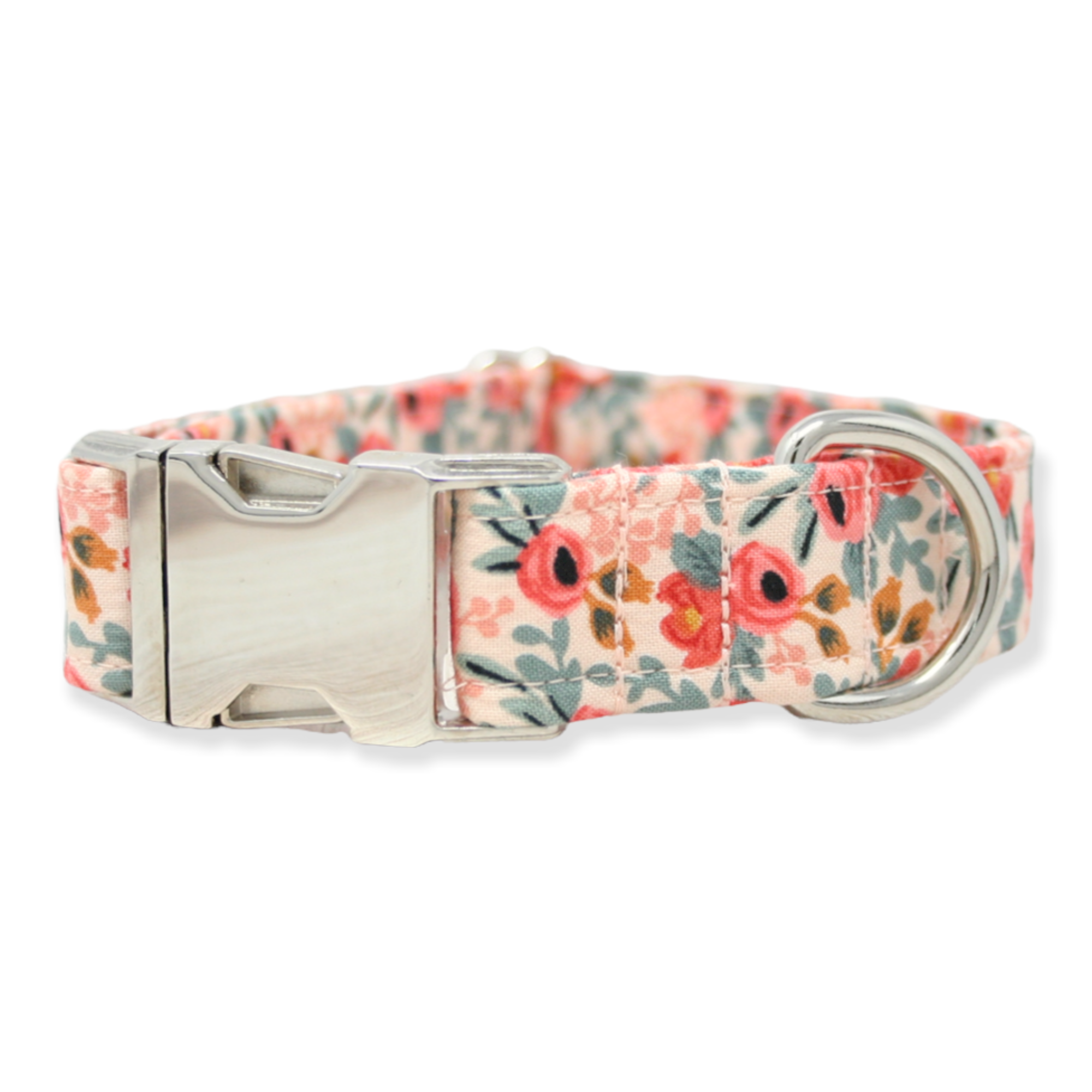 The Oxford Dog - Floral Dog Collar, Girl Dog Collar, Rosa Peach Dog Collar