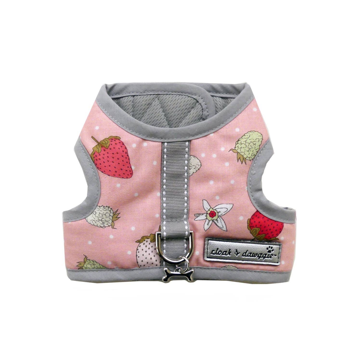 My Canine Kids / Cloak & Dawggie - 7150 Strawberry Print Dog Teacup Harness Vest T1