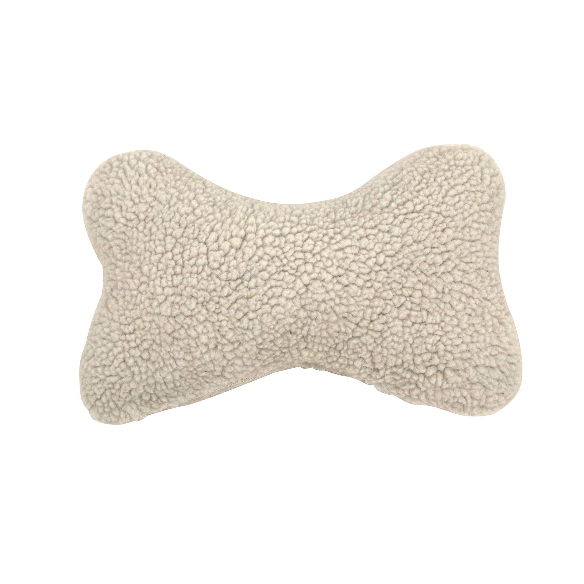 Plush Sherpa Bone Pillow Toy with Squeaker: S