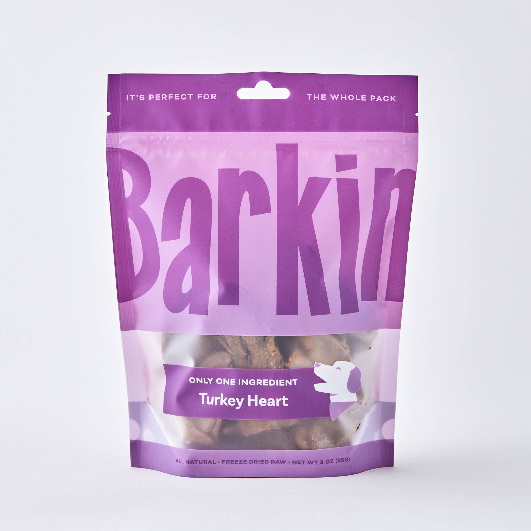 BARKIN - FREEZE DRIED TURKEY HEART SINGLE INGREDIENT DOG TREATS