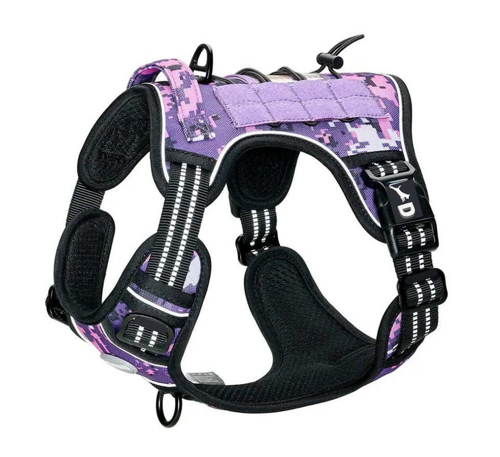 DOGWORX, LLC - Trail Buddy Harness PURPLE CAMO: Large