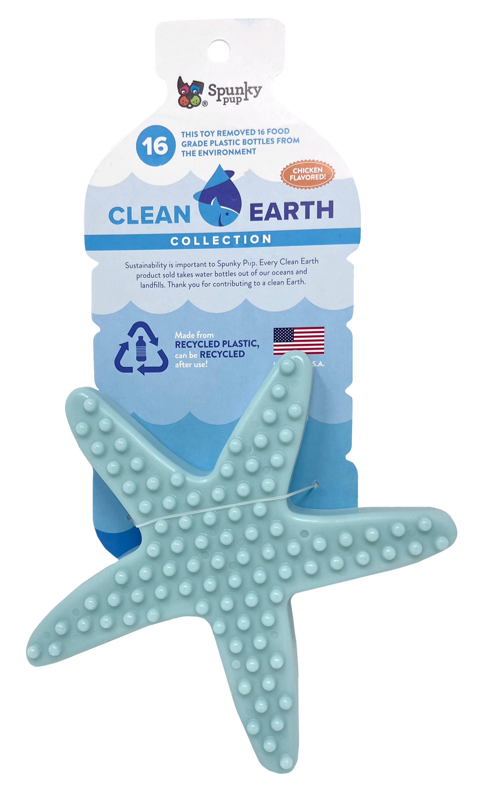 Clean Earth Recycled Hard Chews - Made in the USA -starfish