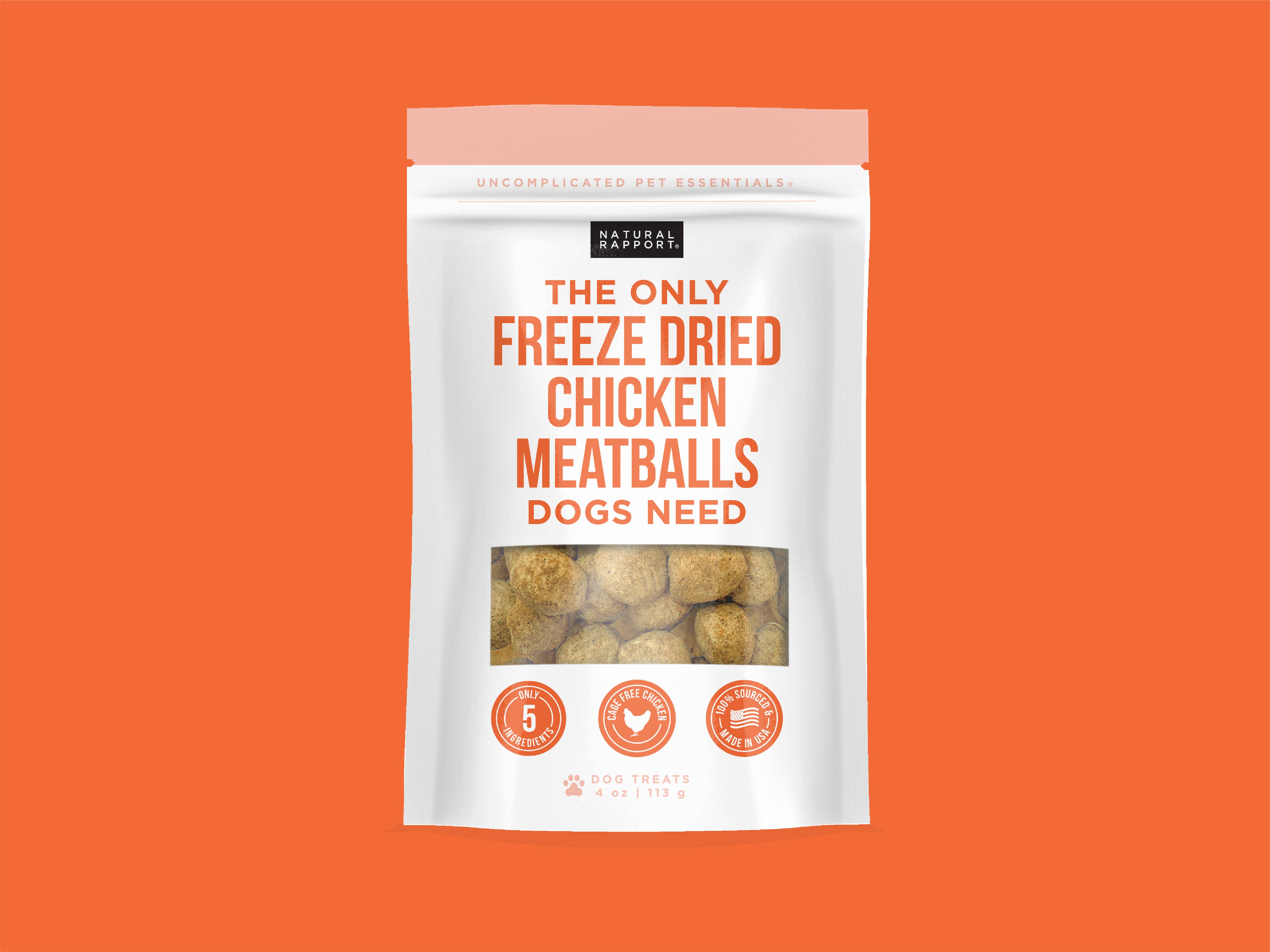 Natural Rapport - The Only Freeze Dried Chicken Meatballs Dogs Need: 4 oz