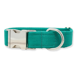 The Oxford Dog - Blue Dog Collar | Boy Dog Collar | Enchanted | Oxford Dog: Silver / SMALL