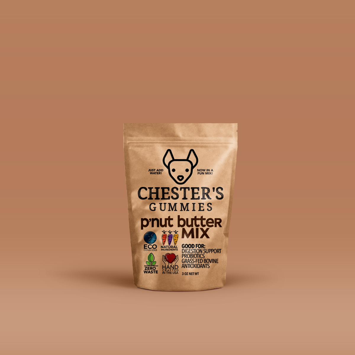 Chester's Dog Treats, LLC - CHESTER'S PEANUT BUTTER GUMMY MIX DOG TREAT